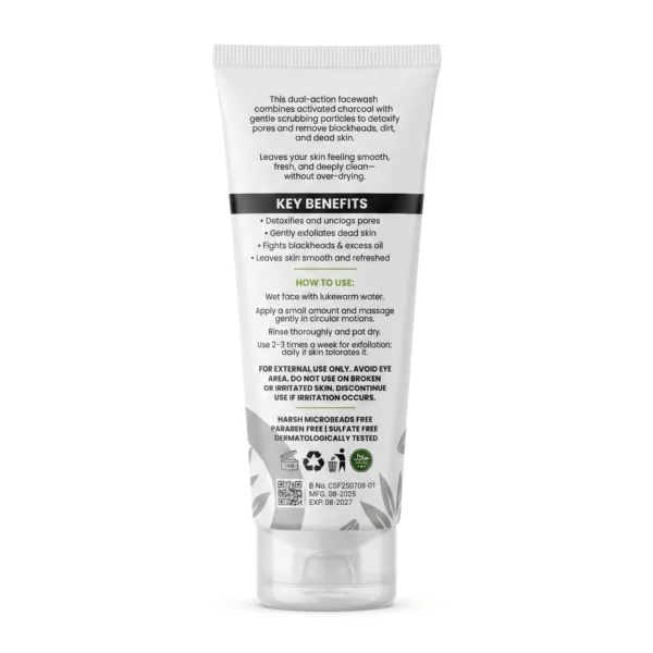 Activated Charcoal and Vitamin B3 scrub for blackheads